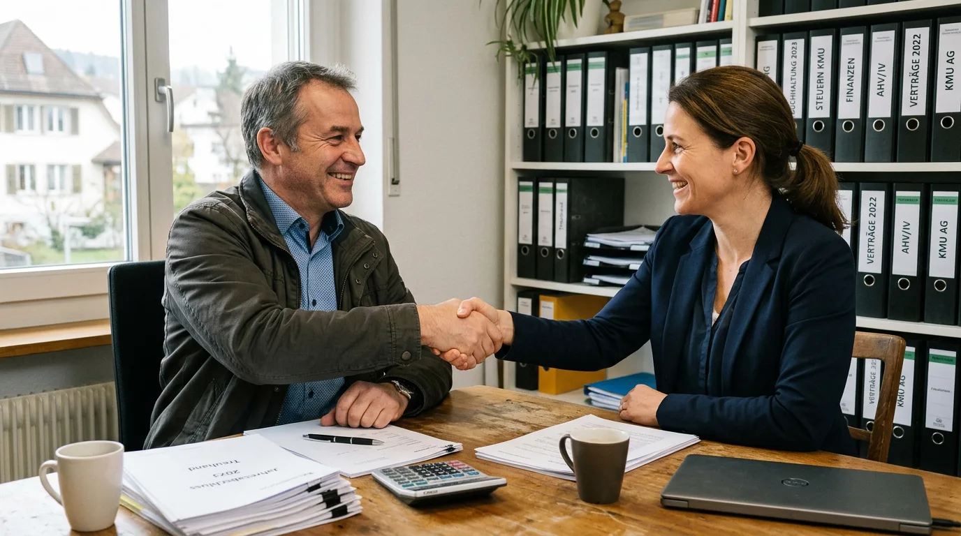 Handschlag nach erfolgreicher Treuhandberatung – API Treuhand Widnau